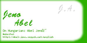 jeno abel business card